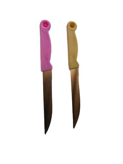 Plastic Handle Kitchen Knife - Handmade Kitchen Knife - Vegetable Knife - Knife with Wood Handle - Knife for Vegetable Cutting – Multipurpose(10 inch) - Pack of 2