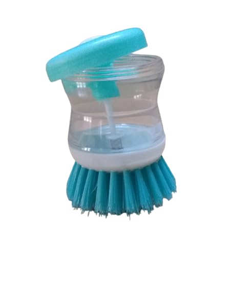 Liquid soap Dispenser Scrub Brush |Multipurpose Cleaning Brush |Household Cleaning Brush | Multicolor| pack of 2