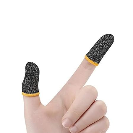 (12 Pieces) Thumb & Finger Sleeve for Mobile Gaming with Super Conductive Fiber Fabric, Anti-Sweat and Breathable, for PUBG, Garena Fre Firi, COD Mobile, Asphalt etc (6 Pair)