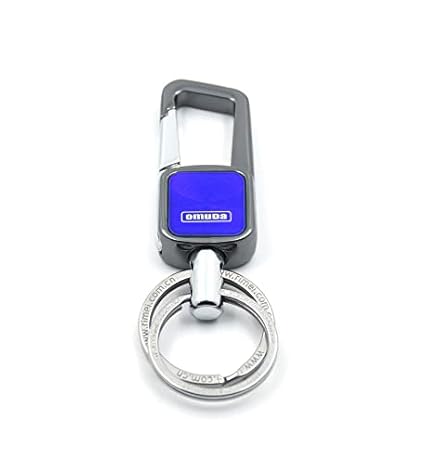 Stylish Hook Locking Silver Metal Carabiner Double Ring Hook Metal Key Chain for Men & Women