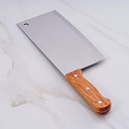 Steel Knives Professional Kitchen Knives Meat Vegetable Slicer Chopping Knife Full Tang Handle for Home and Restaurant (Knife_I_Big)