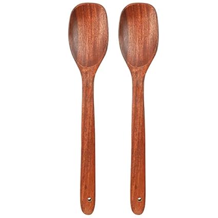 Wooden Spatula Multipurpose Utensils Spoon for Daily Kitchen Use Set of 2