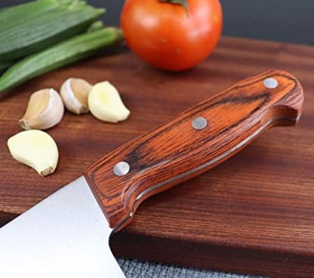 Steel Knives Professional Kitchen Knives Meat Vegetable Slicer Chopping Knife Full Tang Handle for Home and Restaurant (Knife_I_Big)