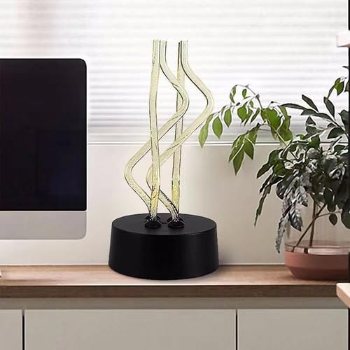 ''Vivid'' 360° Rotating Acrylic Table Lamp Night Light U lamp Spiral Wave Led Table Lamp for Home and Office Decoration, Multi Color