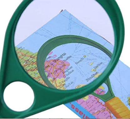 Optical Grade Double Side Magnifying Glass Tool for Jewelry, Coin & Stamp Collectors, Map, Home, Office and Many More (50MM)