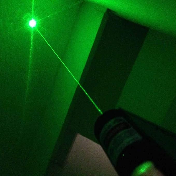 Nissi Laser Light Powerful Battery Powered |Multi-Purpose Green Laser Pointer - 2000 Metres Range| Portable, Cat Laser Toy, Green Pointer for Presentations, Stargazing, Hiking,(Green Light)