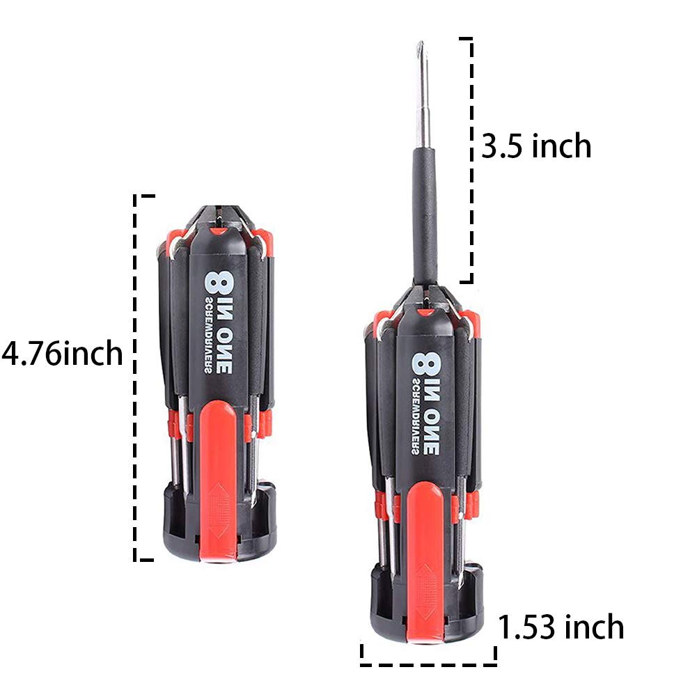 8in1 Multifunctional Screwdriver kit with LED Torch