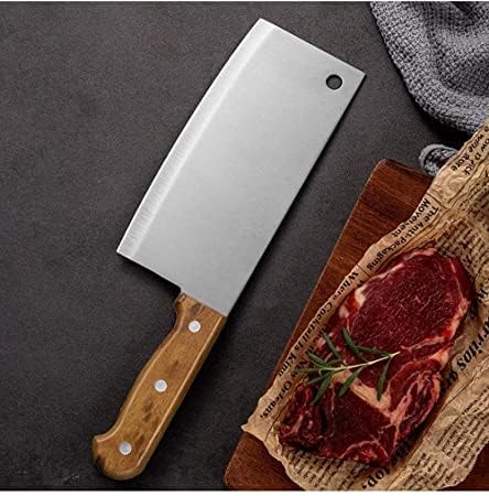 Steel Knives Professional Kitchen Knives Meat Vegetable Slicer Chopping Knife Full Tang Handle for Home and Restaurant (Knife_I_Big)