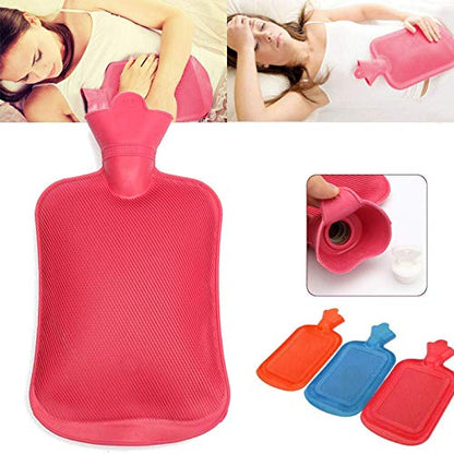 Hot Water Rubber Bottle bag for Pain Relief Therapy (Pack of 1) Multicolor