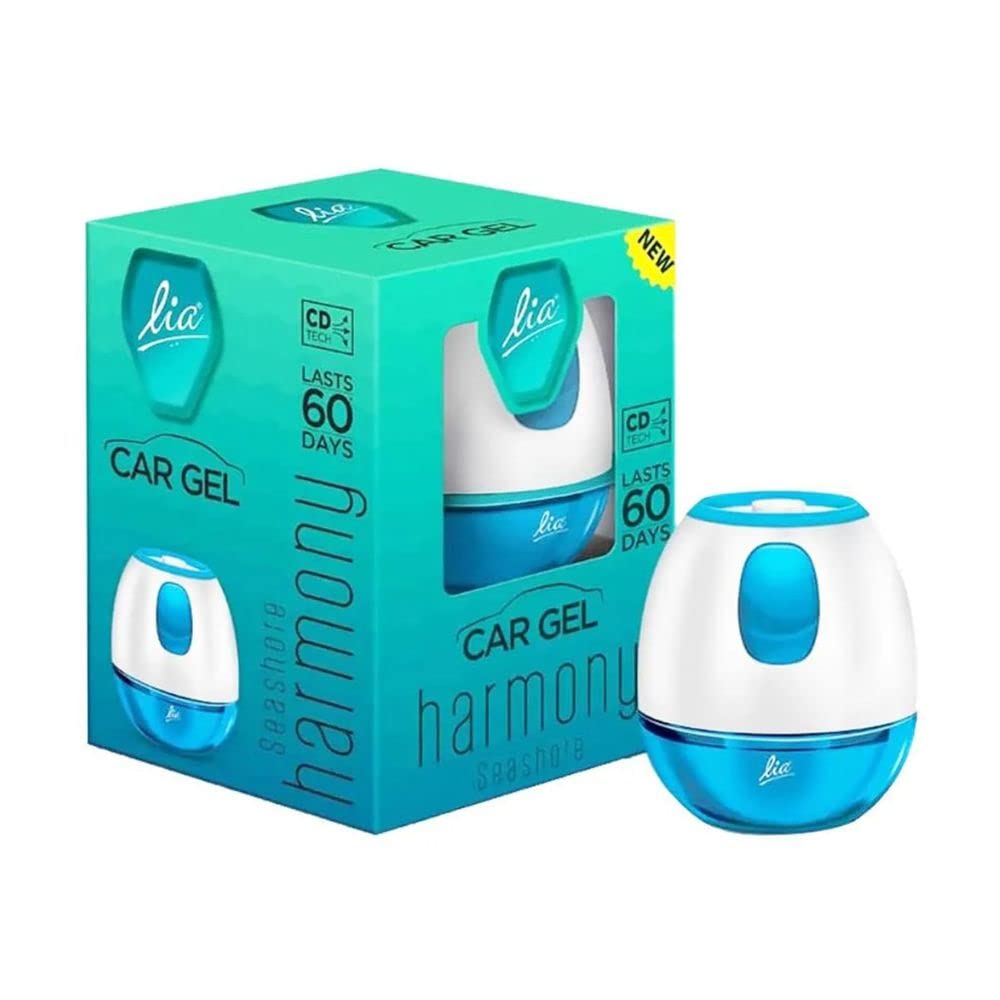 Dashboard Gel Car Air Freshener | Car and Office Perfume Gel | Exclusive Car Freshner Gel Last Upto 60Days ((Harmony (Seashore) - 1