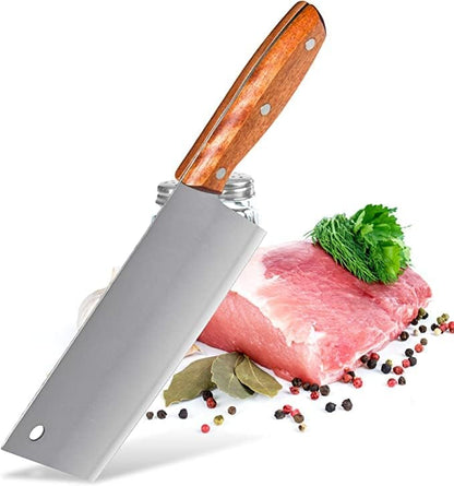 Steel Knives Professional Kitchen Knives Meat Vegetable Slicer Chopping Knife Full Tang Handle for Home and Restaurant (Knife_I_Big)