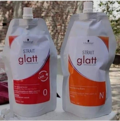 HAIR STRAIGHTENING CREAM GLATT (0) 400ml AND NEUTRALIZER (N) 400ml