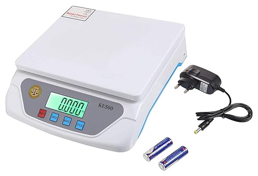 Nissi's Scale 20kg x 1g Multipurpose Weighing scale for Kitchen, Industries and home weight measuring, Balance with Direct Electricity Adapter and AA Battery (Not legal for commercial use)