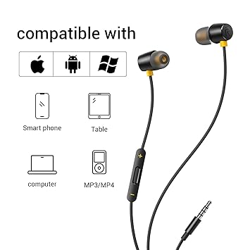 Buds 2 Wired in Ear Earphones with Mic (Black)