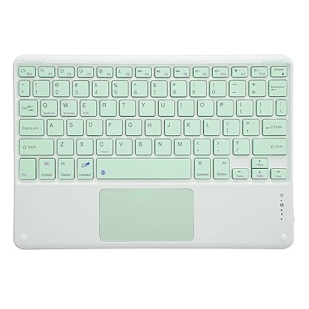 Wireless Keyboard, Silent Lightweight Portable 78 Keys Wireless Keyboard with Touchpad for Laptops (Green)