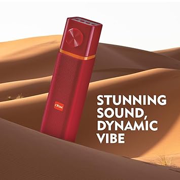 Wireless Bluetooth Speaker with Stunning Sound Super Bass Hi-fi Sound Quality | Upto 10H Playtime Non-Stop Music | Fast Charging with Multimode USB/Micro SD Card/FM (Red)