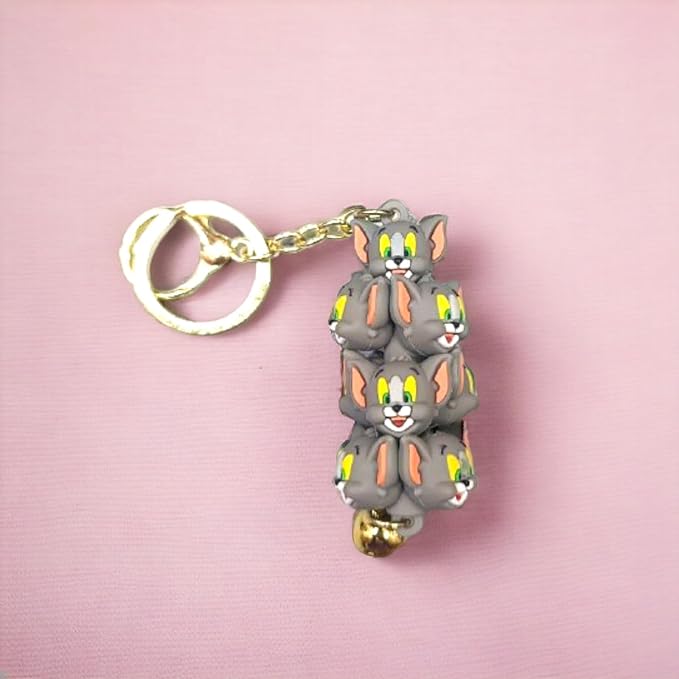 Tom Keychain for Kids, School Bag/Door/Scotty Key-Ring [Pack 1, Multicolor] Key Chain