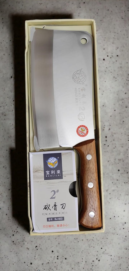 Japanese Chef's Knife with Chopper Wood Handle, Stainless Steel Blade, (Big Size)