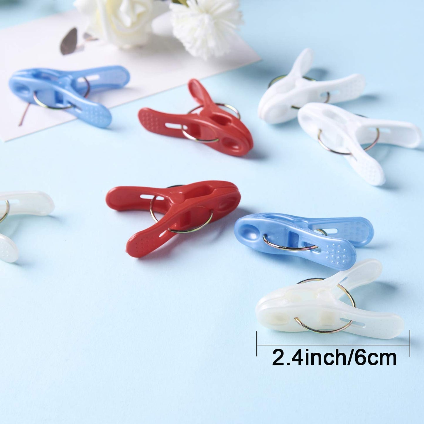 Clothes Pins for Crafts 20 Pack Clothes Clips Drying Clothing Clips Colored Laundry Clips Clothespins Plastic Pegs Windproof Clothespin Photo Paper Pegs Craft Clips Painting Display