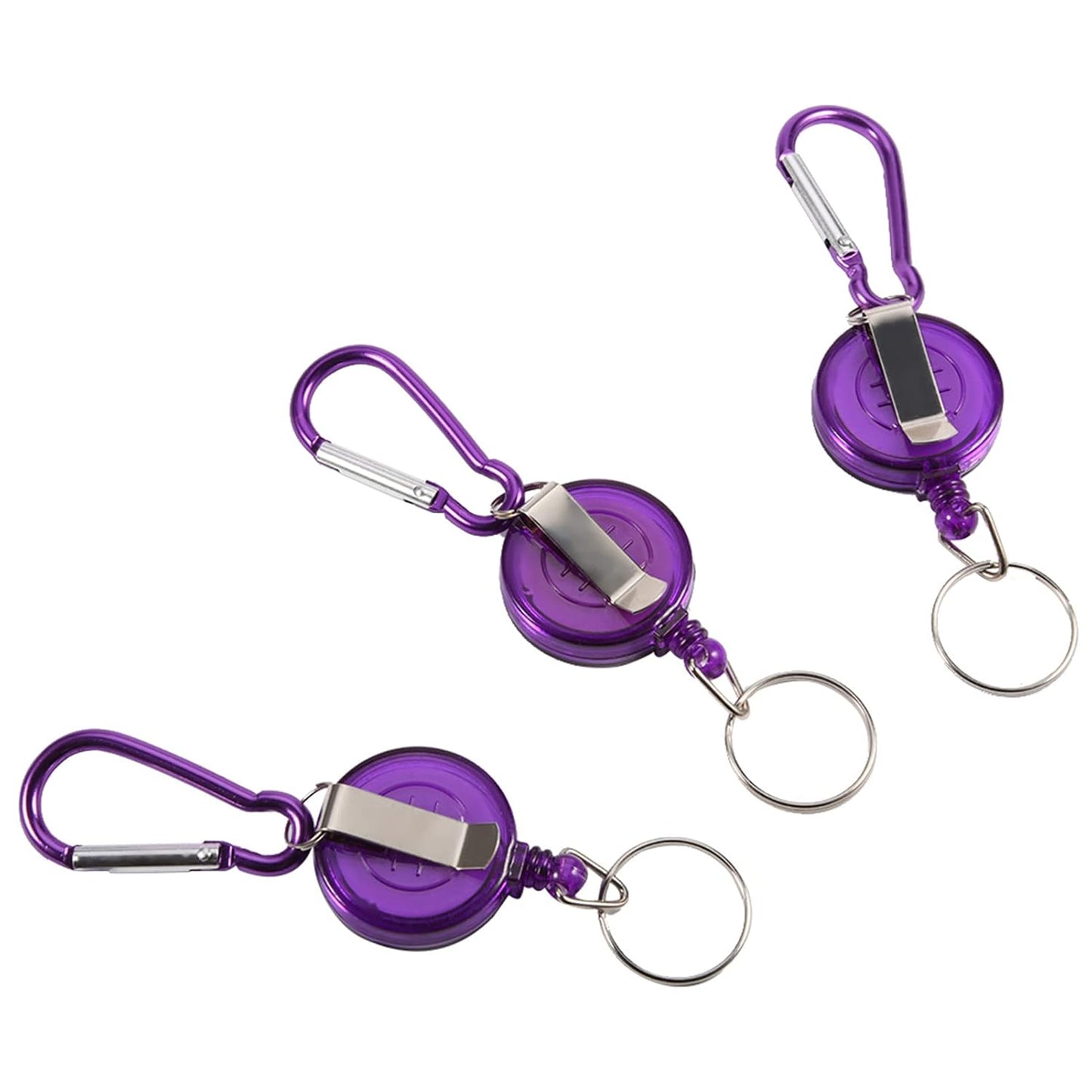 Retractable Reel, Sturdy Durable Reel Holder Retractable Reel Key Chain Blue/Green/Purple for Fly Fishing Tool for Fishing Accessories(Purple)