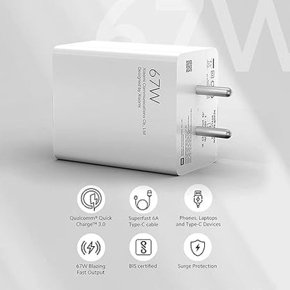 67W SuperFast Charger Adapter and Type C Cable Compatible with 11 Lite NE 5G, 9 Pro, Note, Note10, 10Pro, Note10