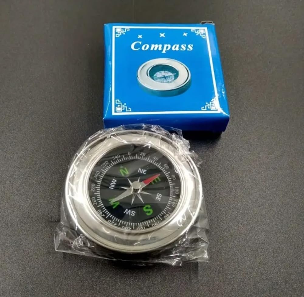 Stainless Steel Directional Pocket Magnetic Compass/Magnetic Compass Direction,7.5 * 7.5 * 1.2 cm