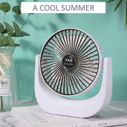 Portable Rechargeable Desk Fan: Mini Fan for Wide Angle Cooling on Your Favourite Place BEST FOR GIFTING YOUR Friends/relatives/Collegues