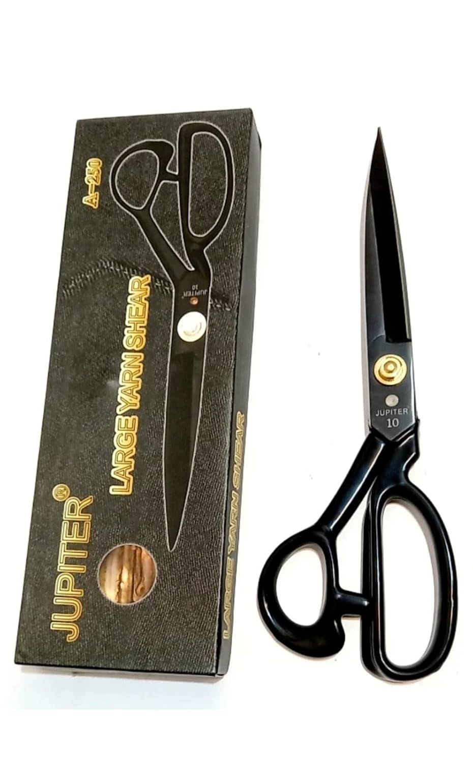 Black Carbon Steel Original Jupiter Multipurpose Tailor Scissor (10-Inches, Black)