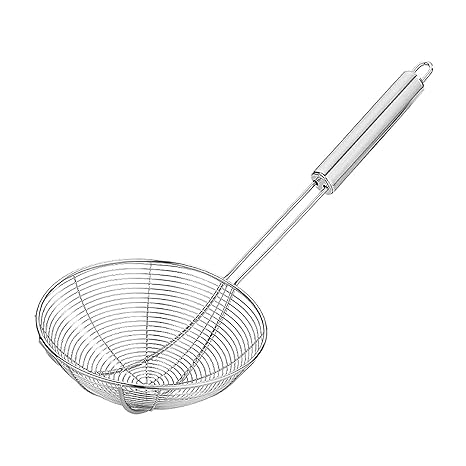 Stainless Steel Strainer Combo Deep Fry Jhara for Frying Kitchen Puri Strainer Kitchen Multipurpose Sieve