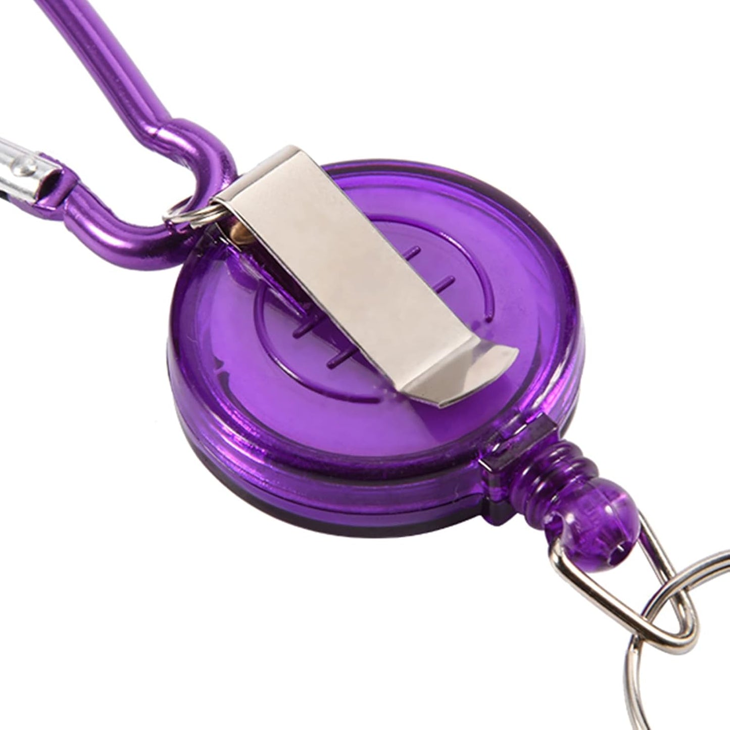 Retractable Reel, Sturdy Durable Reel Holder Retractable Reel Key Chain Blue/Green/Purple for Fly Fishing Tool for Fishing Accessories(Purple)