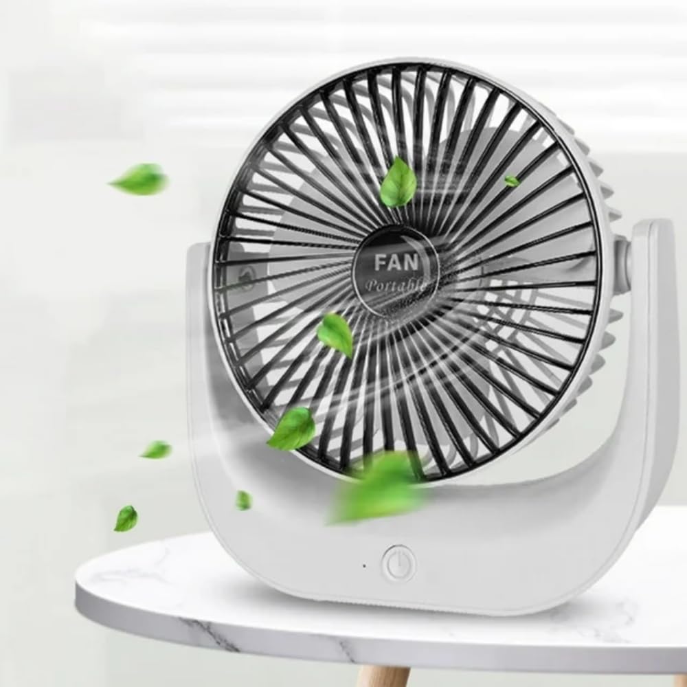 Portable Rechargeable Desk Fan: Mini Fan for Wide Angle Cooling on Your Favourite Place BEST FOR GIFTING YOUR Friends/relatives/Collegues