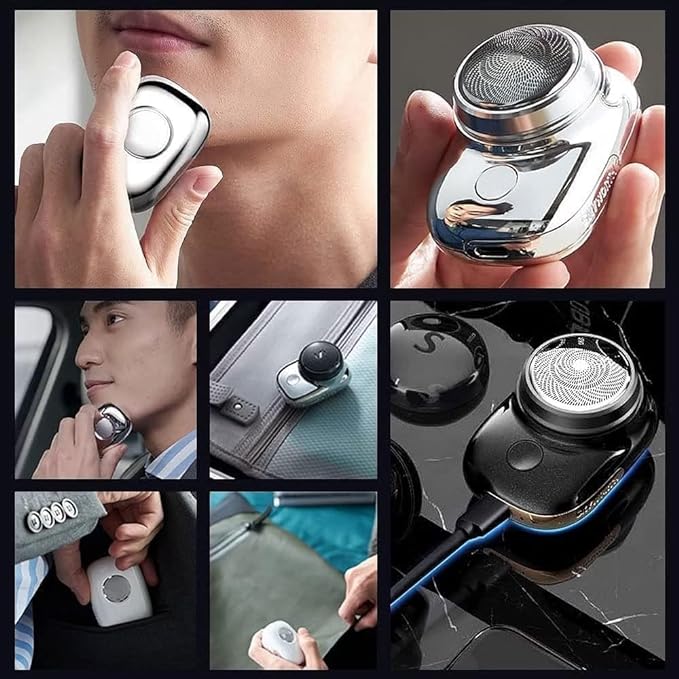 Nissi Mini Electric Shaver Portable Shaver Men Shaving Machine for Men Pocket Beard Trimmer Portable Electric Razor for Unisex USB Rechargeable Shaver