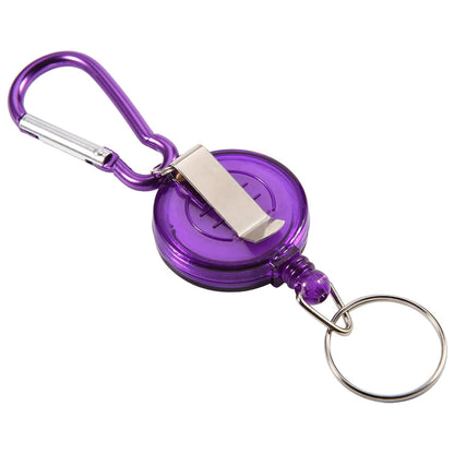 Retractable Reel, Sturdy Durable Reel Holder Retractable Reel Key Chain Blue/Green/Purple for Fly Fishing Tool for Fishing Accessories(Purple)