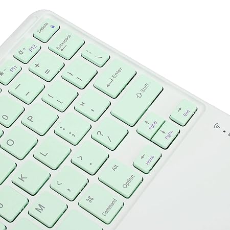 Wireless Keyboard, Silent Lightweight Portable 78 Keys Wireless Keyboard with Touchpad for Laptops (Green)