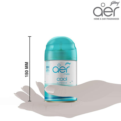 aer Matic Refill - Automatic Room Fresheners | Cool Surf Blue | 2200 Sprays Guaranteed | Lasts up to 60 days (225ml)