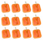 12 pcs Heavy Duty Adhesive Hooks for Wall - Low Profile, Strong Wall Hanging Hooks - No Drilling Required, Ideal for Hanging Decorative Items, Frames, and More (Orange - Pack of 12)