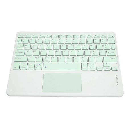 Wireless Keyboard, Silent Lightweight Portable 78 Keys Wireless Keyboard with Touchpad for Laptops (Green)