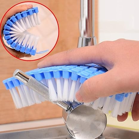 Flexible Washing Brush, Plastic Flexible Cleaning Brush for Kitchen Home Bathroom, Multicolor, Pack of 3