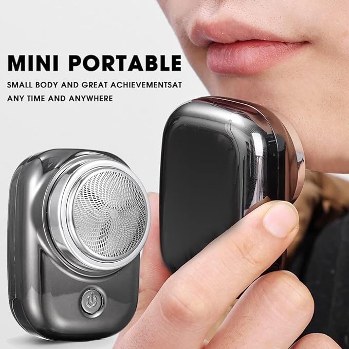 Nissi Mini Electric Shaver Portable Shaver Men Shaving Machine for Men Pocket Beard Trimmer Portable Electric Razor for Unisex USB Rechargeable Shaver