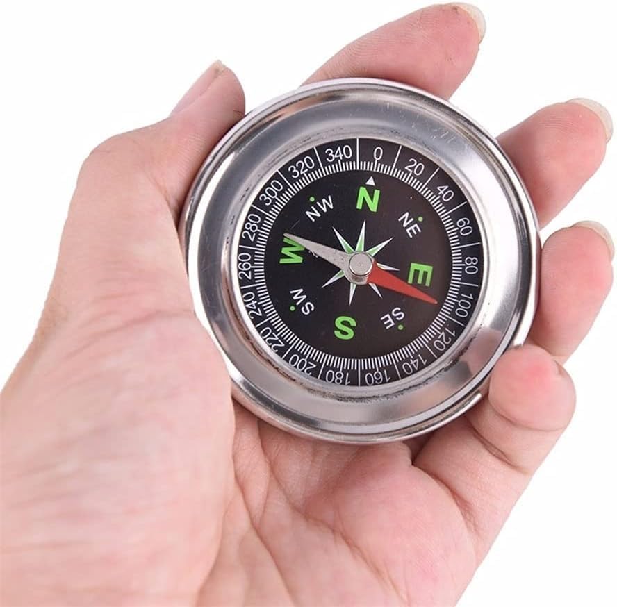 Stainless Steel Directional Pocket Magnetic Compass/Magnetic Compass Direction,7.5 * 7.5 * 1.2 cm