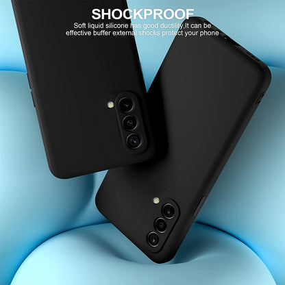 Liquid Silicon Shockproof, Camera Protection, with Fabric Lining Back Case Cover for OnePlus Nord CE 5G (Silicon | Black)