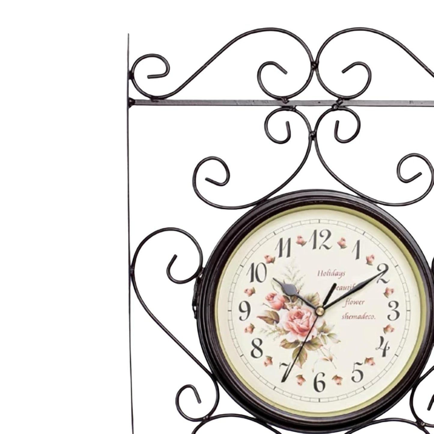 Double Sided Wall Clock Creative Classic Quiet for Office Study Decoration Coffee