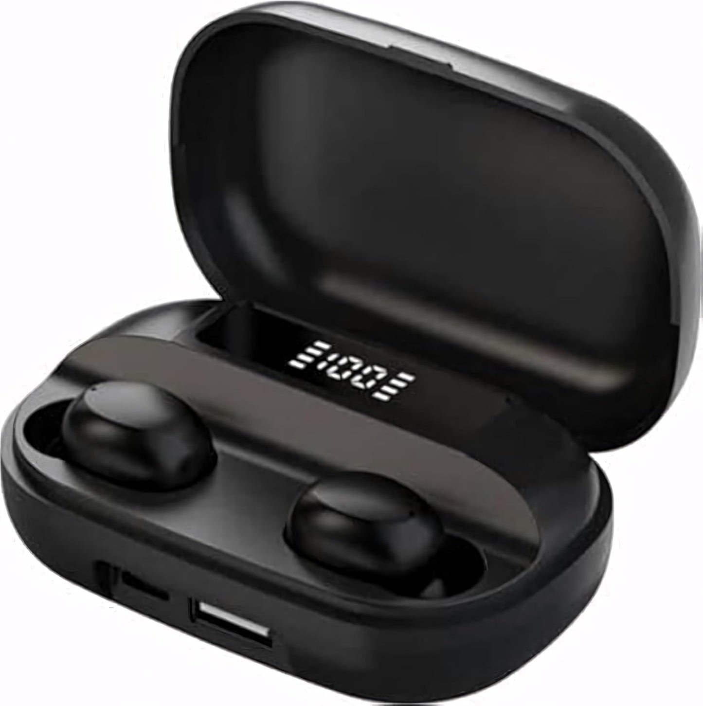 TruEars Power Series TWS Earbuds with 13mm Bass Driver, Bluetooth 5.1 and IPX-5 Resistant Support with Low Latency Wireless Connection and 60Hours Long Durable Battery Life - Black