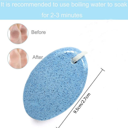 Pumice Stone for Feet, Lava Pedicure Tools Hard Skin Callus Remover for Men/Women Feet and Hands - Natural Foot File Exfoliation to Remove Hard Skin, Dead Rough Skin Small Size (Blue) Pack of 3