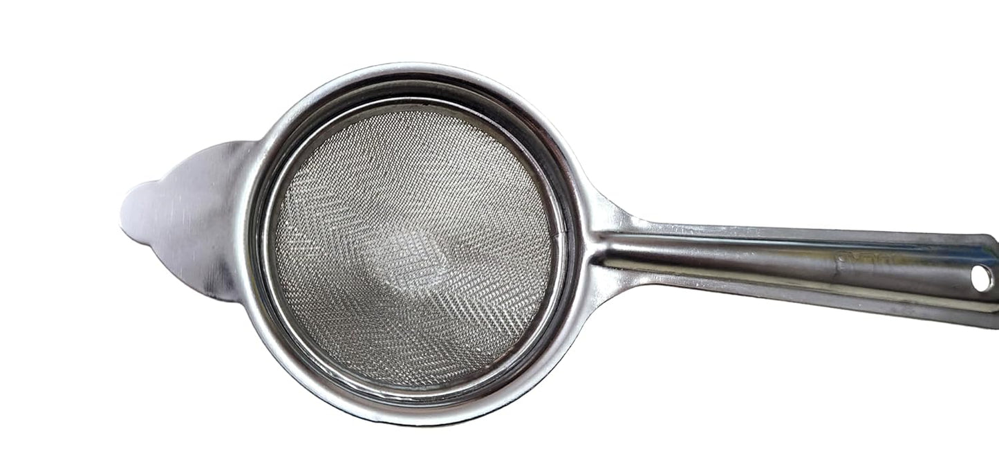 Small Stainless Steel Tea Strainer for Kitchen, Filter with Mesh,Filtration Chhani, Infuser - Tea Strainer for Loose Leaf Tea Chalni