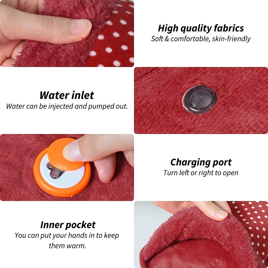 Nissi heating bag, hot water bags for pain relief, heating bag electric, Heating Pad-Heat Pouch Hot Water Bottle Bag, Electric Hot Water Bag,Heating Pad For Pain Relief (Multicolor)