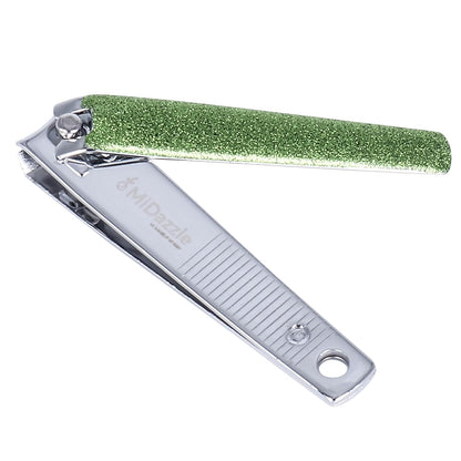 Large Nail Clipper/Cutter (Silver-Green) - Pack of 2