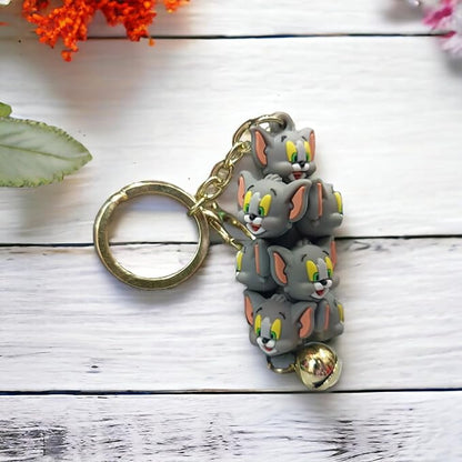 Tom Keychain for Kids, School Bag/Door/Scotty Key-Ring [Pack 1, Multicolor] Key Chain