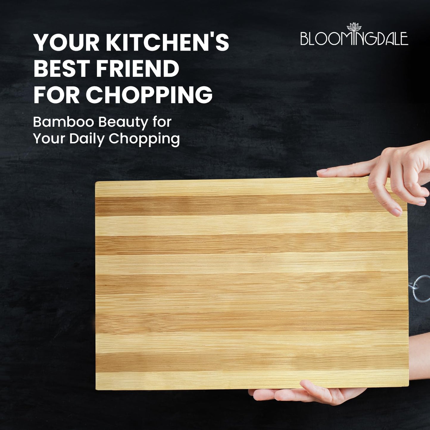 Wooden Chopping Board for Kitchen Multipurpose Kitchen Accessories Items for Vegetable, Fruits Cutting Board for Kitchen Non Slip Chopping Board Wooden, Large Size Wooden Cutting Board