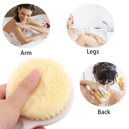 Back Scrubber for Shower 14in Shower Brush for Body with Comfy Bristles for Wet or Dry Brushing